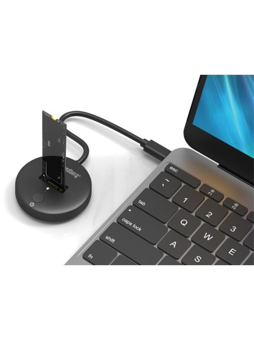 SANDBERG USB-C tartozék, USB 3.2 Dock for M.2+NVMe SSD