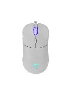   WHITE SHARK BAGDEMAGUS-W, GM-5010W gamer egér, 6D, fehér, 7200 dpi, RGB