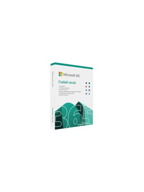 MICROSOFT 365 Családi verzió, 1 év. Win/MAC FPP BOX Doboz P10