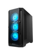 CHIEFTEC Ház Gaming APEX GA-01B-TG-OP, ATX, RGB Vezérlővel, 4xRGB Ventillátor, Edzett Üveg, fekete