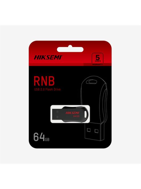HIKSEMI Pendrive 8GB M200R "RNB" USB 2.0, Fekete (HIKVISION)