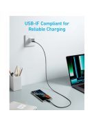 ANKER Töltőkábel, 322, USB-C - USB-C, 0,9 méteres, fekete - A81F5G11