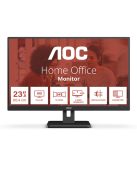AOC VA monitor 23.8" 24E3UM, 1920x1080, 16:9, 300cd/m2, 4ms, HDMI/DisplayPort/2xUSB/VGA, hangszóró
