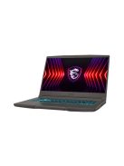 MSI Gaming NB Thin 15 B12VE-1469, 15.6" FHD 144Hz, i5-12450H, 16GB, 512GB M.2, RTX 4050 6GB, NOOS, Fekete