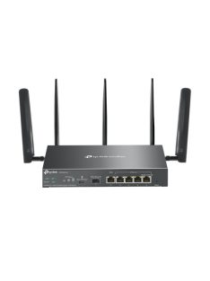   TP-LINK Vezetékes Omada AX3000 VPN Router 1xWAN(1000Mbps) + 4xLAN(1000Mbps) + 1xSFP + 1xSIM, ER706W-4G