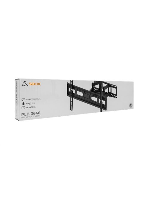 SBOX Fali konzol PLB-3646-2, WALL MOUNT (37-80", max. 40kg, max.VESA: 600x400 mm)
