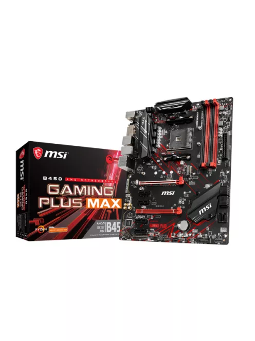 MSI Alaplap AM4 B450 GAMING PLUS MAX AMD B450, ATX
