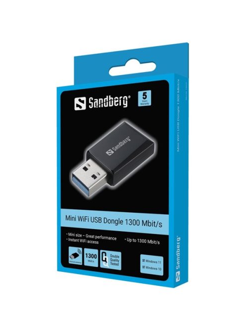 SANDBERG USB-adapter, Mini Wifi Dongle 1300 Mbit/s