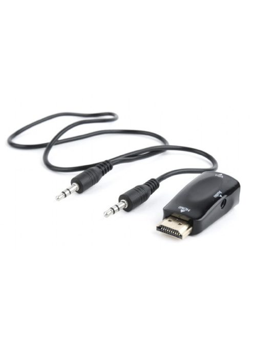 GEMBIRD Adapter HDMI - VGA + audio, F/F, fekete