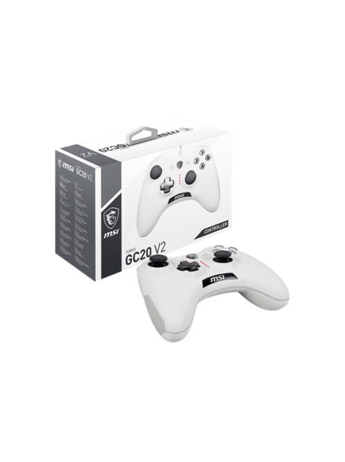 MSI ACCY Force GC20 V2 Wired Game Controller, White