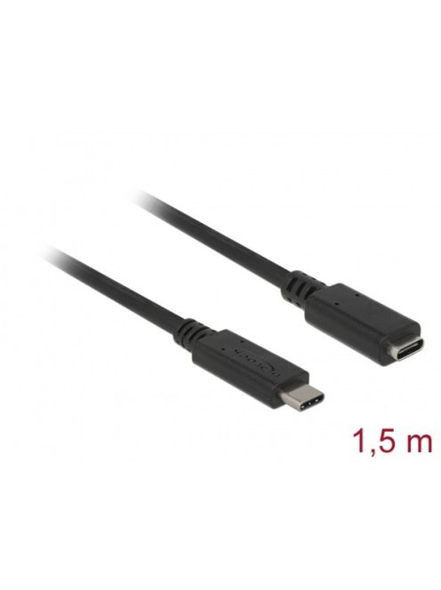 DELOCK kábel USB 10 Gbps Type-C male / female hosszabbító 1.5m 4K PD 60W