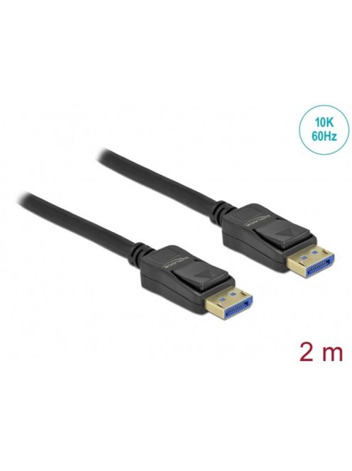 DELOCK kábel DisplayPort 2.0 male / male összekötő 10K 60Hz 54 Gbps 2m