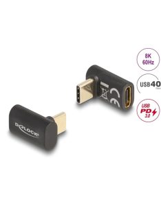   DELOCK Átalakító USB 40 Gbps Type-C male > female PD 3.0 100W 90 fokos 8K 60Hz