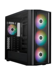   COOLER MASTER Ház ATX MasterBox 600, 4db ARGB Ventilátor, Tápegység nélkül, Üvegfalú, fekete