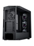 COOLER MASTER Ház ATX MasterBox 600, 4db ARGB Ventilátor, Tápegység nélkül, Üvegfalú, fekete