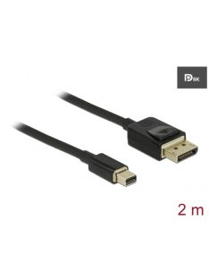   DELOCK kábel Mini DisplayPort > DisplayPort 8K 60Hz tanúsítvánnyal 2m