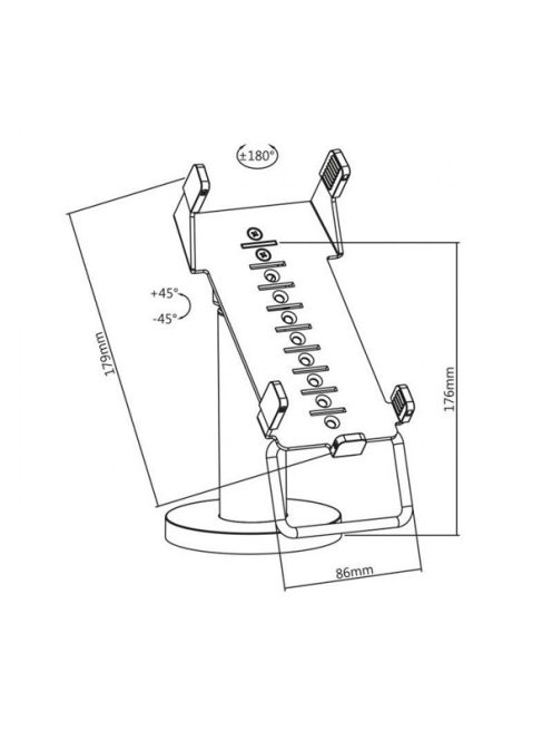 SBOX PTM-05 POS tartó konzol,dönthető, forgatható W029769