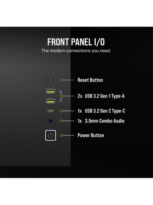 CORSAIR Ház 2500D AIRFLOW, Tápegység nélkül, Edzett Üveg, fekete