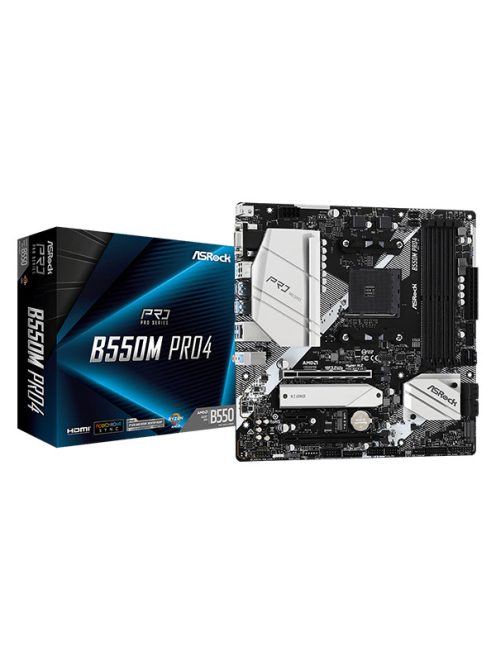 ASROCK Alaplap AM4 B550M PRO4 AMD B550, mATX