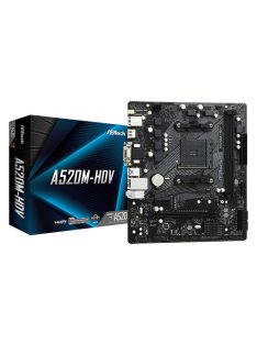 ASROCK Alaplap AM4 A520M-HDV AMD A520, mATX