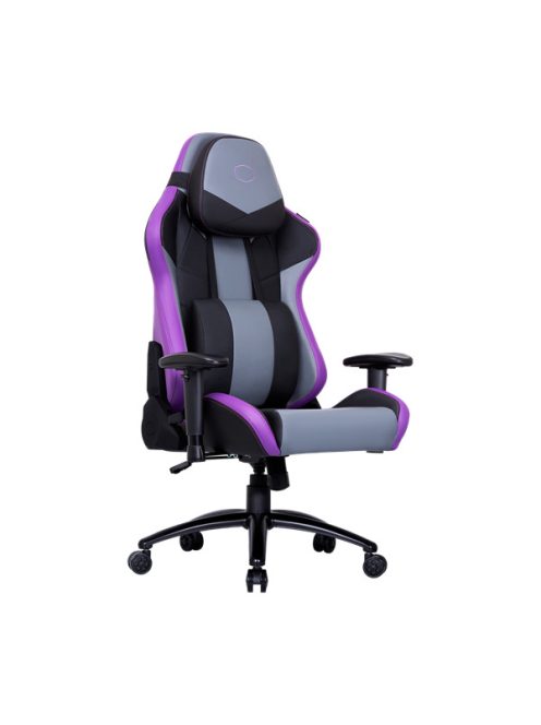 COOLER MASTER Gaming Szék CALIBER R3 GAMING CHAIR, Memóriahab, Megerősített acél keret, Gázemelő, lila-fekete