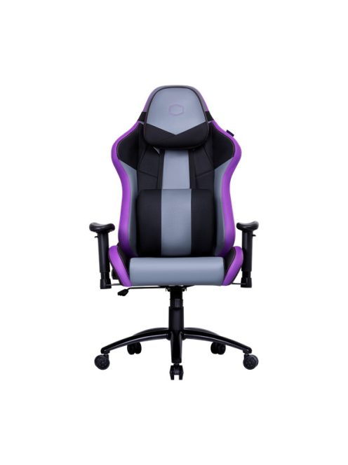 COOLER MASTER Gaming Szék CALIBER R3 GAMING CHAIR, Memóriahab, Megerősített acél keret, Gázemelő, lila-fekete