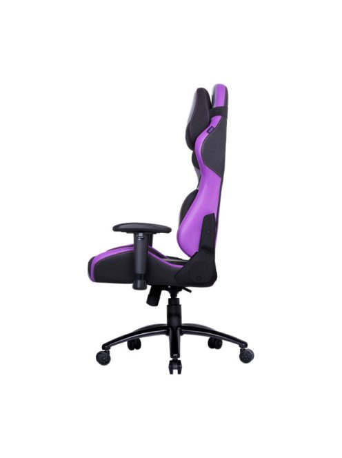 COOLER MASTER Gaming Szék CALIBER R3 GAMING CHAIR, Memóriahab, Megerősített acél keret, Gázemelő, lila-fekete