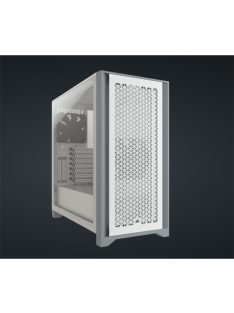   CORSAIR Ház 4000D AIRFLOW, Tápegység nélkül, Edzett Üveg, fehér