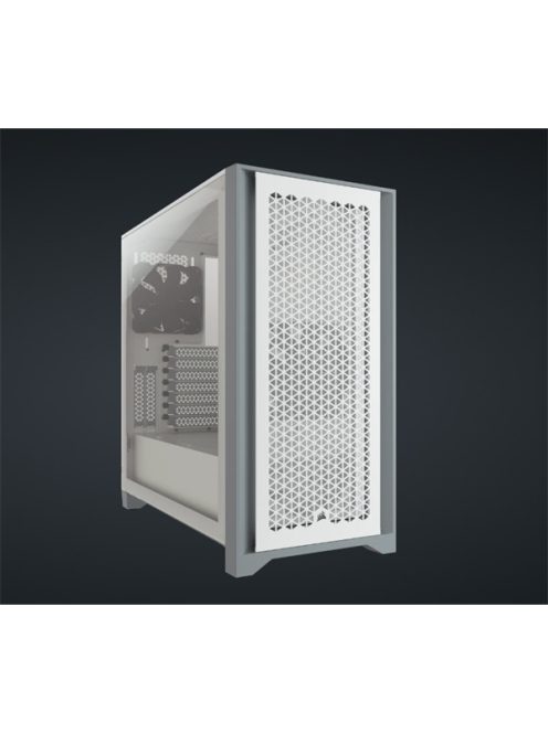 CORSAIR Ház 4000D AIRFLOW, Tápegység nélkül, Edzett Üveg, fehér