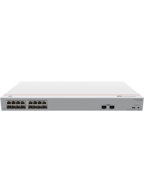 Huawei eKit Switch 16x1000Mbps (124W POE+) + 2x1GE (SFP), Nem menedzselhető, Rackes/Asztali - S110-16LP2SR