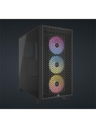 CORSAIR Ház 3000D RGB AIRFLOW, 3xAR120 RGB Ventilátorral, Tápegység nélkül, Edzett Üveg, fekete