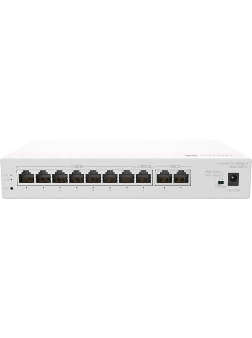 Huawei eKit Engine Gateway 2x1000Mbps (WAN) + 8x1000Mbps (124W POE+),  Asztali - S380-S8P2T