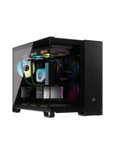   CORSAIR Ház iCUE LINK 2500X RGB, 2x RX120 RGB Ventilátor, Tápegység nélkül, Edzett Üveg, fekete