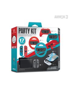   ARMOR3 Nintendo Switch/OLED Party csomag (Üvegfólia + Thumb Grips + Szilikon tokok)