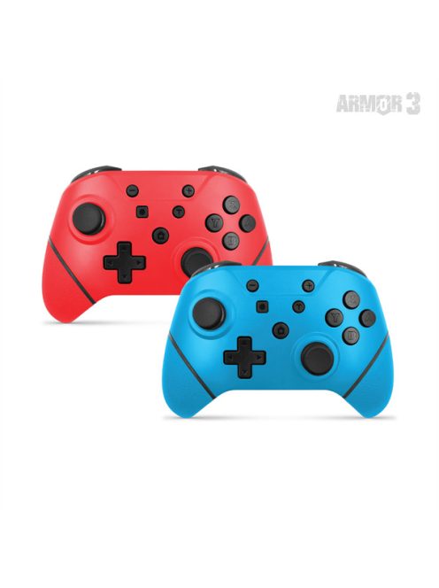 ARMOR3 NUCHAMP Nintendo Switch Kiegészítő Vezeték nélküli kontroller, Kék & Piros (2-PACK)