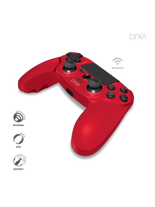 CIRKA NUFORCE PS4/PC/Mac Kiegészítő Vezeték nélküli kontroller, Piros