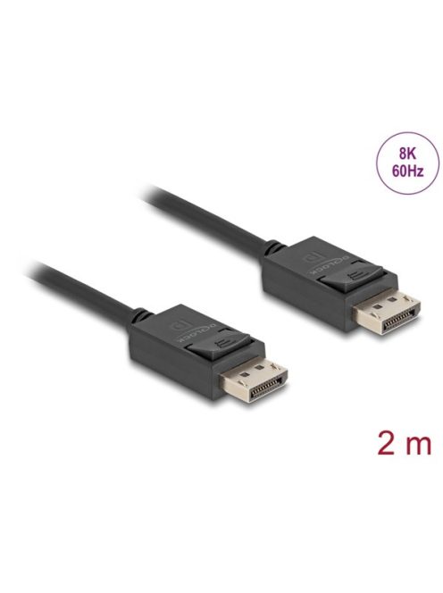 DELOCK kábel DisplayPort male / male összekötő 8K 60Hz 40 Gbps 2m