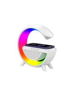   BLACKBIRD Bluetooth Hangszóró, vezeték nélküli telefontöltés, LED-es, Fehér
