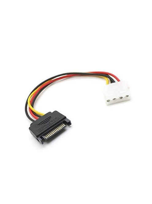 BLACKBIRD Tápkábel SATA 15 pin plug to Molex 4 pin female, 12cm