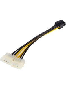   BLACKBIRD Tápkábel 2x4 pin Molex male to 8 pin EPS male, 15cm