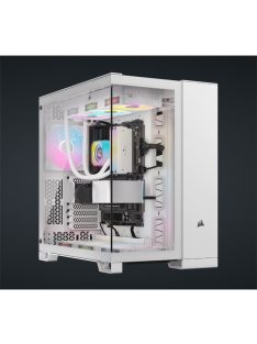   CORSAIR Ház 6500X Dual Chamber, Tápegység nélkül, Edzett Üveg, fehér