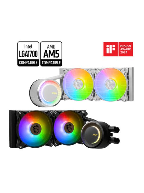 MSI CPU hűtő Coreliquid E240 2xARGB (vízhűtés), Univerzális