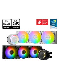  MSI CPU hűtő Coreliquid E360 2xARGB (vízhűtés), Univerzális, Fehér