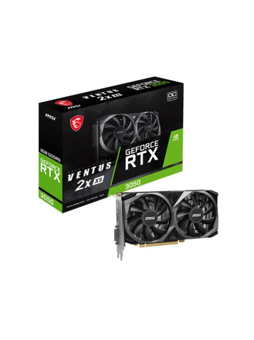 MSI Videokártya PCI-Ex16x nVIDIA RTX 3050 VENTUS 2X XS 8GB DDR6 OC