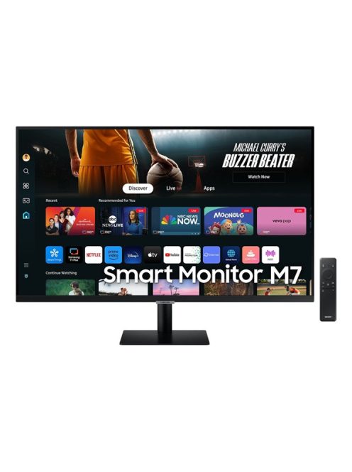 SAMSUNG Smart VA monitor 32" M7, 3840x2160, 16:9, 300cd/m2, 4ms, 2xHDMI/HDCP/3xUSB/USB-C/WiFi/Bluetooth, hangszóró