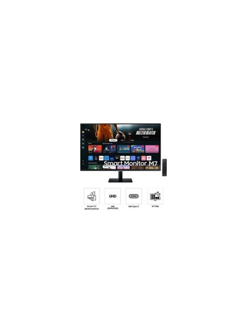 SAMSUNG Smart VA monitor 32" M7, 3840x2160, 16:9, 300cd/m2, 4ms, 2xHDMI/HDCP/3xUSB/USB-C/WiFi/Bluetooth, hangszóró
