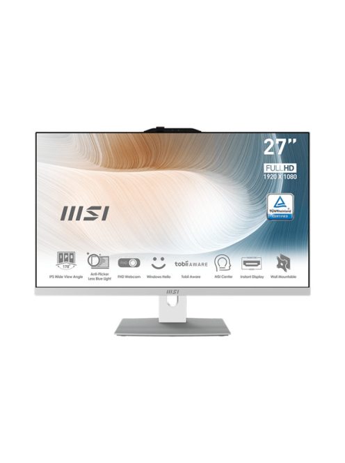 MSI Business AIO Modern AM272P 12M-811XEU, 27" FHD, i5-1235u 8GB, 512GB M.2, INT, NOOS, White