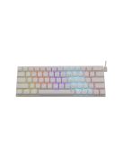 WHITE SHARK WAKIZASHI-W/R-US, GK-002211-W/R-US fehér mechanikus gamer billentyűzet, piros kapcs. angol