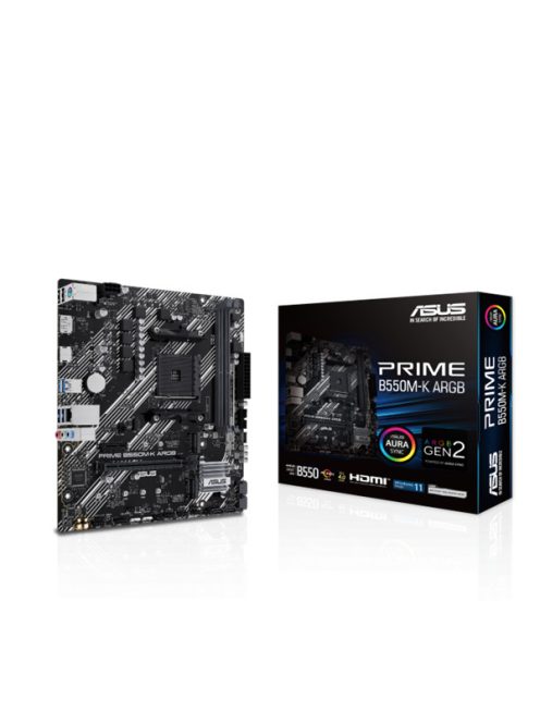 ASUS Alaplap AM4 PRIME B550M-K ARGB AMD B550, mATX