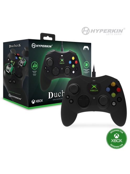 HYPERKIN Duchess Xbox Series|One/Windows 11|10 fekete Xbox liszenszelt Vezetékes kontroller, Fekete